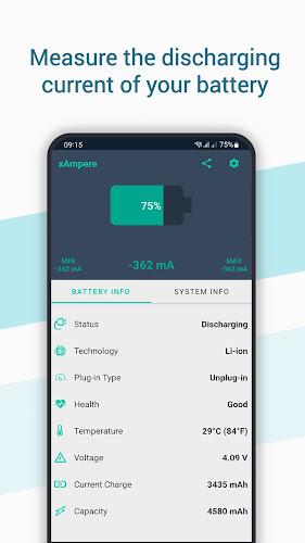 xAmpere - Battery Charge Info Captura de tela 1