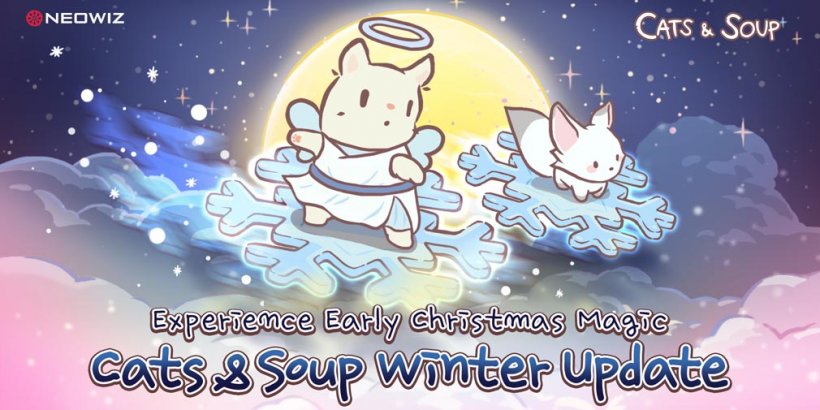 Kakalabas lang ng Cats & Soup ng Pink Christmas update nito na may mga bagong pasilidad at isang kaibigang pusa