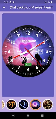 Heart Clock Live Wallpaper Ảnh chụp màn hình 2
