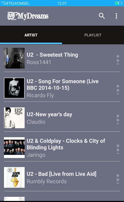 U2 Greatest Hits Songs ဖန်သားပြင်ဓာတ်ပုံ 0