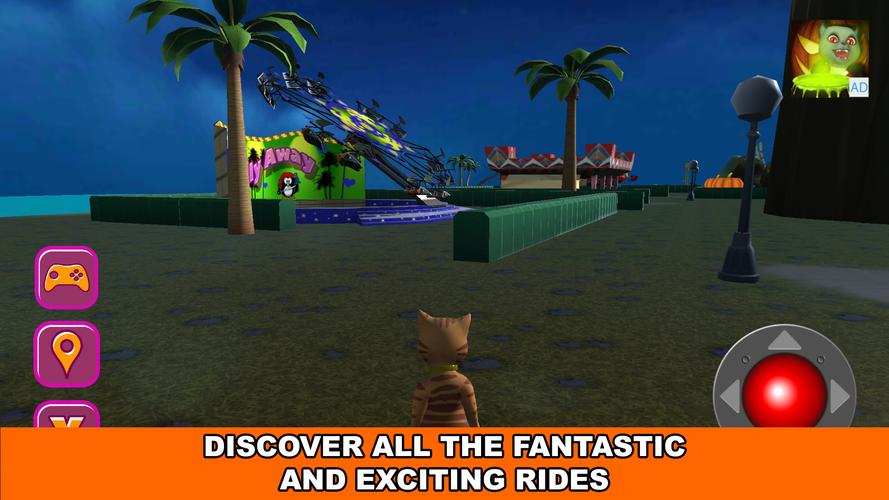 Halloween Cat Theme Park 3D 스크린샷 2