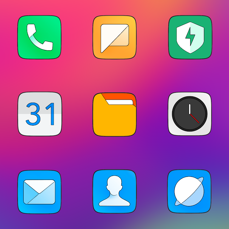 MIUl Carbon Icon Pack Mod 螢幕截圖 1