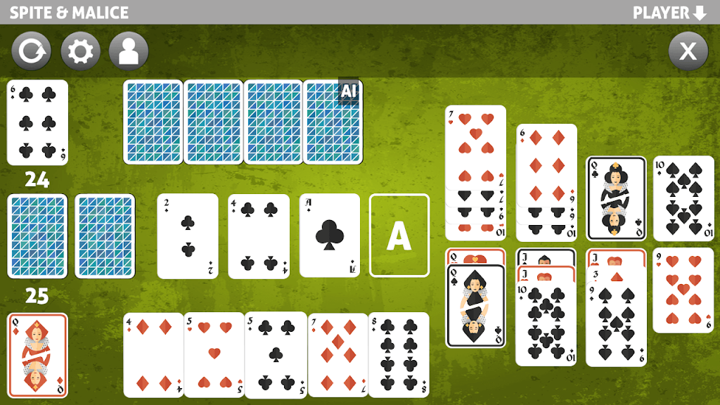 spite and malice card game स्क्रीनशॉट 1