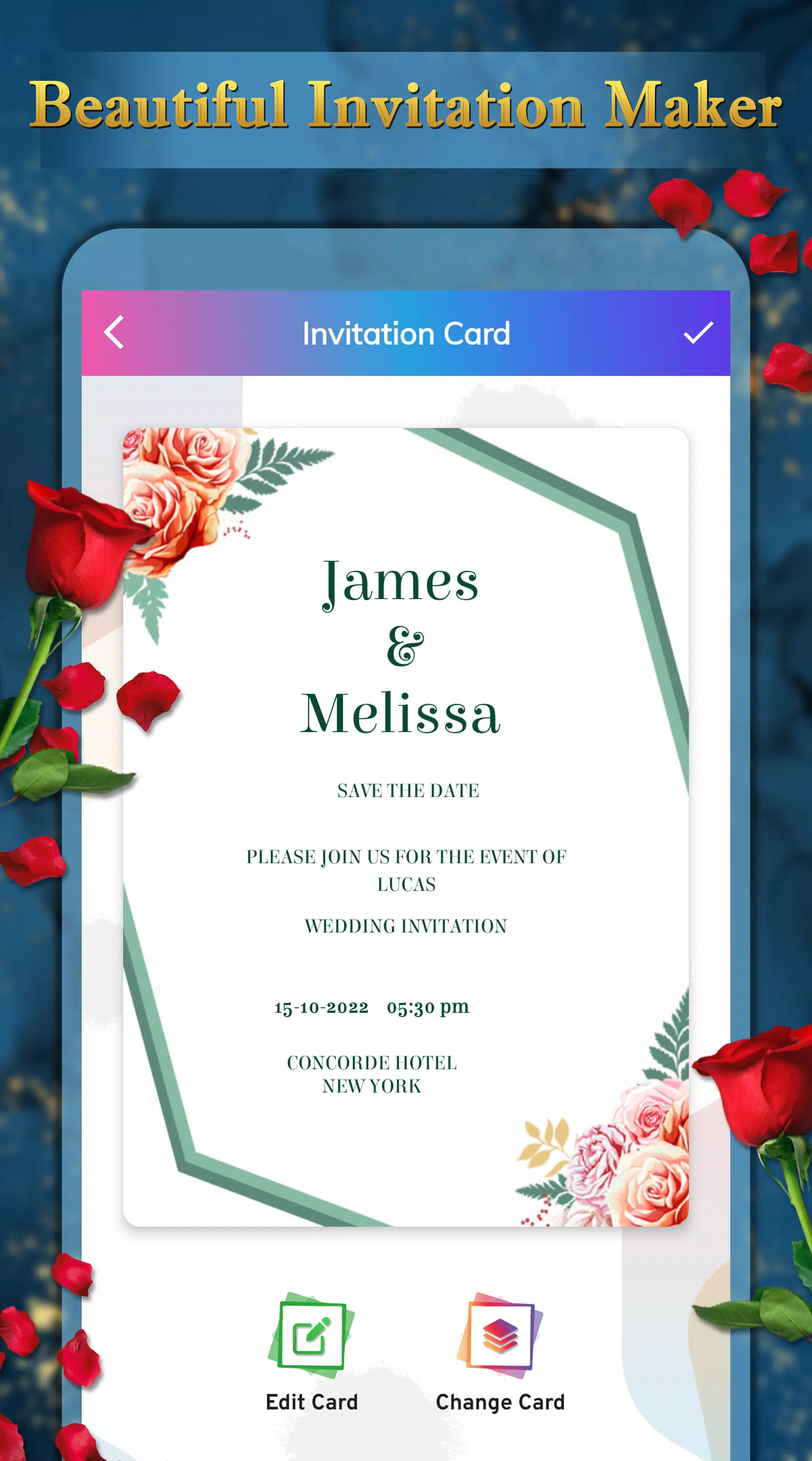 Invitation Card Maker Captura de pantalla 3