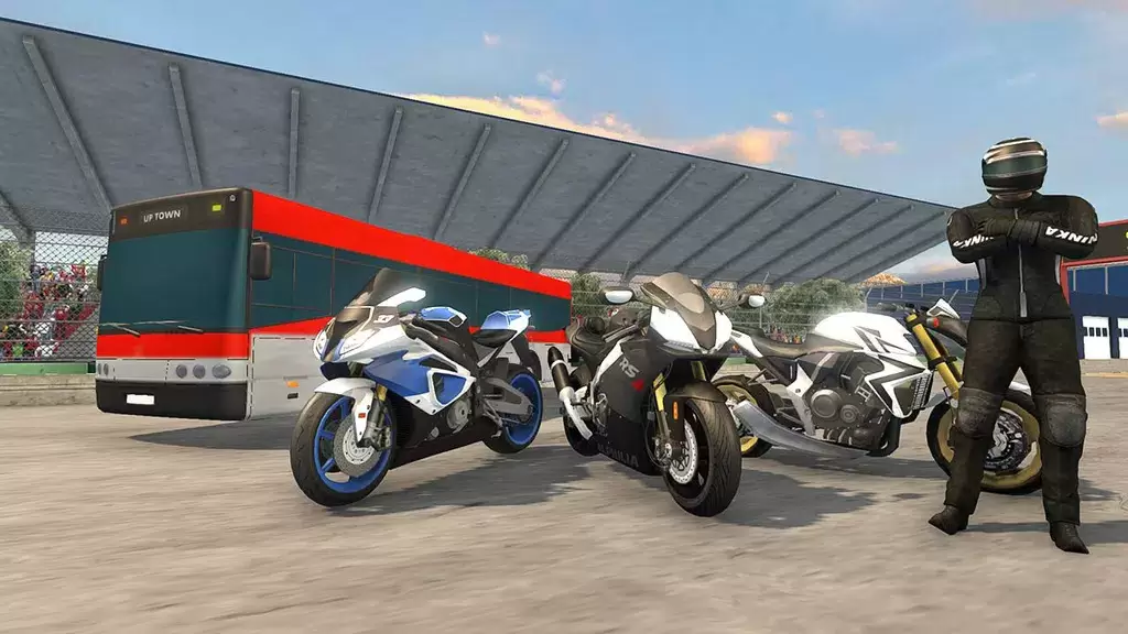 Bike VS Bus Racing Games スクリーンショット 1