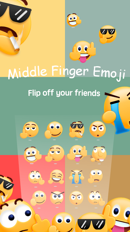 Schermata Middle Finger Emoji Sticker 0