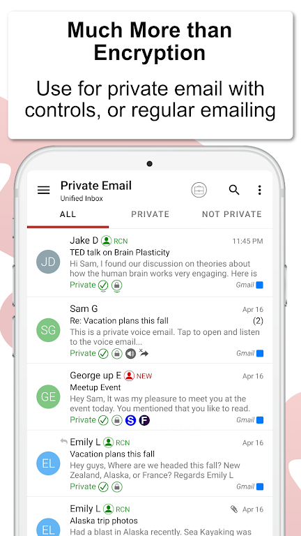 EPRIVO Private Email w& Voice Screenshot 1