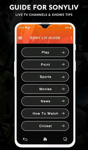 SonyLiv - Live TV Shows, Cricket & Movies Guide স্ক্রিনশট 0