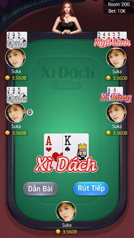 Blackjack - Xì dách Online स्क्रीनशॉट 1