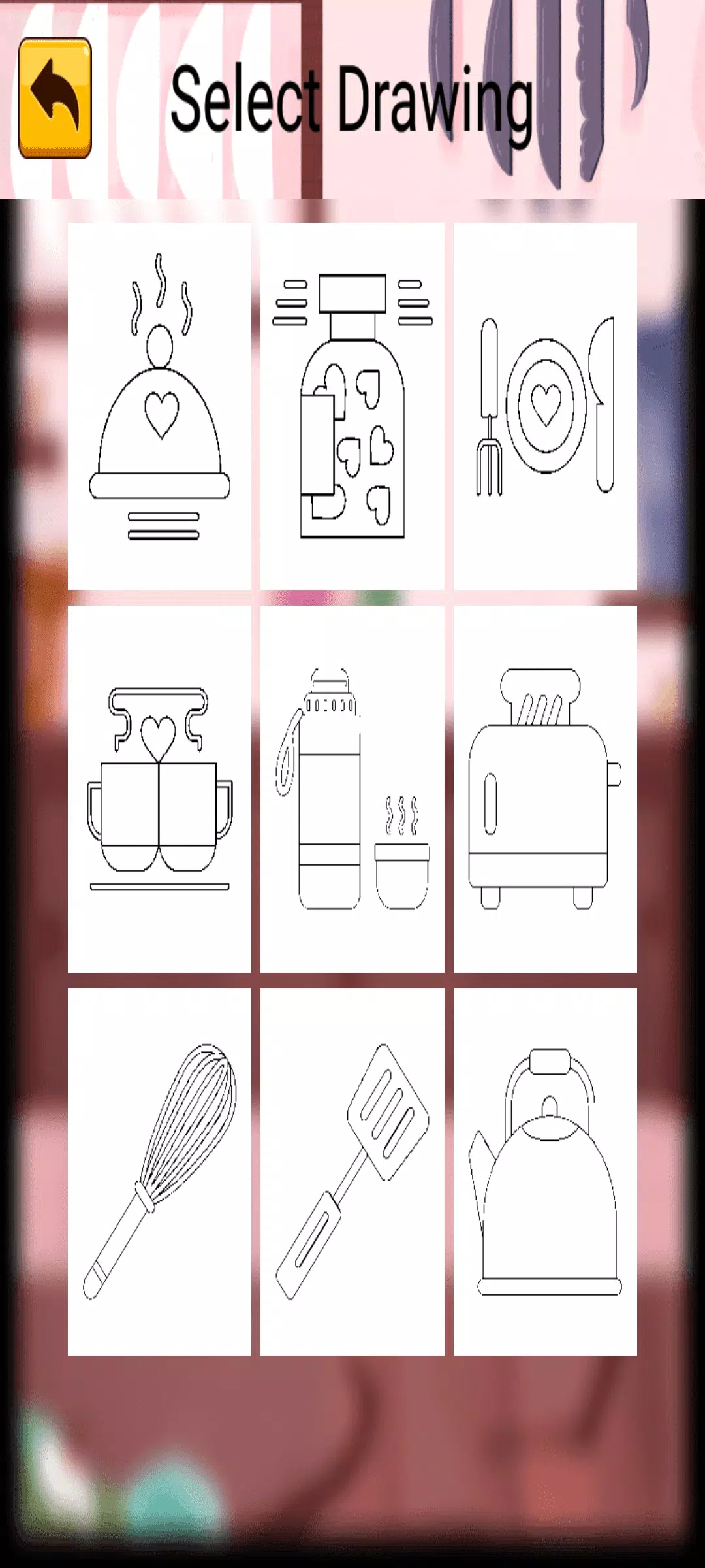 Coloring Kitchen Tools 螢幕截圖 2
