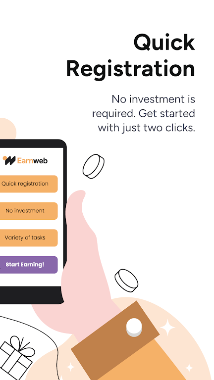 Earnweb: Earning app & website Zrzut ekranu 1