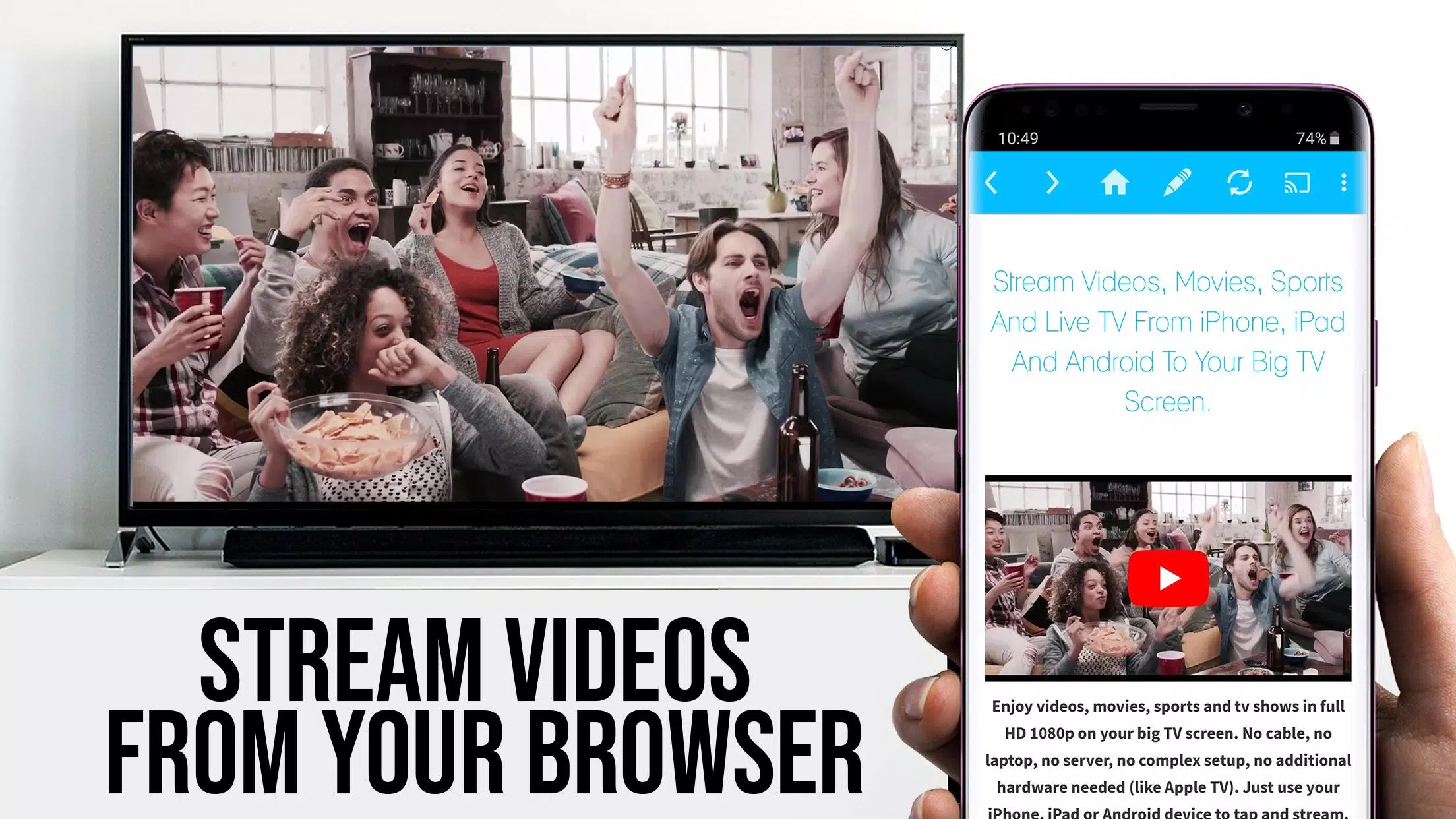 TV Cast for Android TV Captura de tela 1