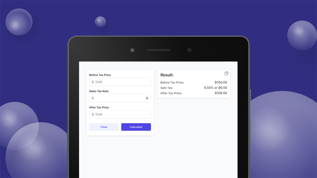 Sales Tax Calculator Screenshot 1