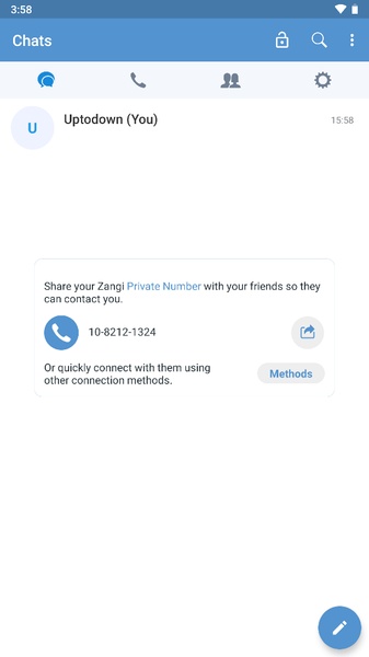 Zangi Private Messenger 螢幕截圖 2