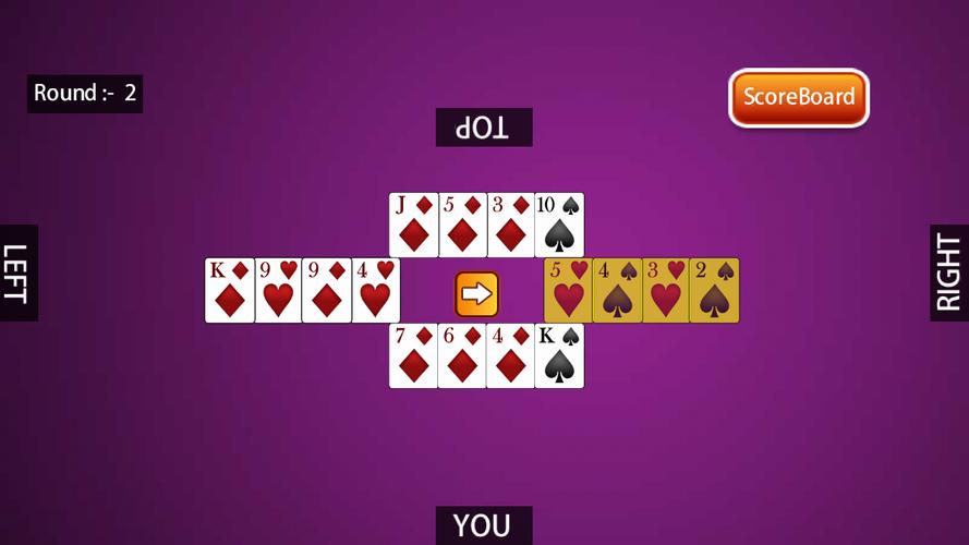 Hazari Card Game : 1000 Points Schermafbeelding 2