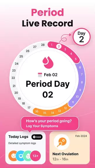 Period Tracker Ovulation Cycle スクリーンショット 0