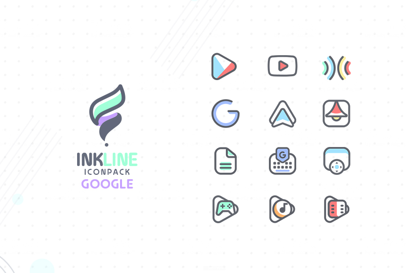 InkLine Icon Pack Mod Captura de pantalla 1