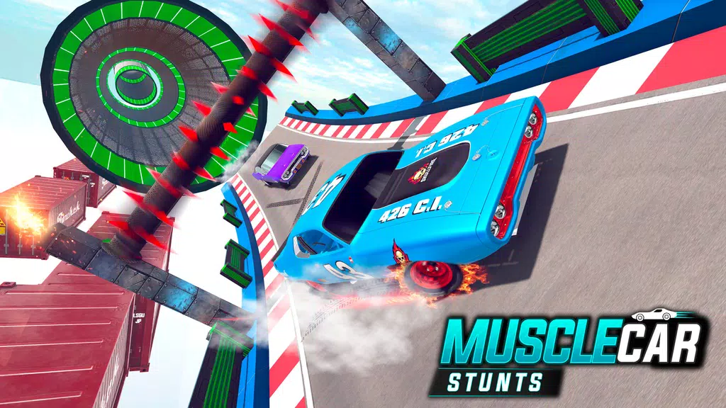 Muscle Car Stunts - Ramp Car 螢幕截圖 3