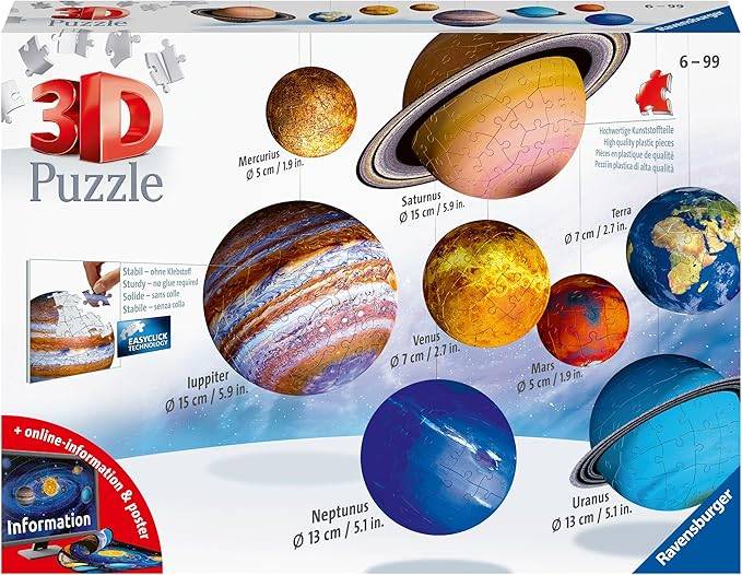 Ravensburger Solar System 3D Jigsaw Puzzle Set