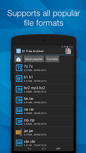 B1 Archiver zip rar unzip স্ক্রিনশট 0