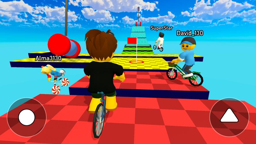 Obby bike: Parkour Adventure Screenshot 0