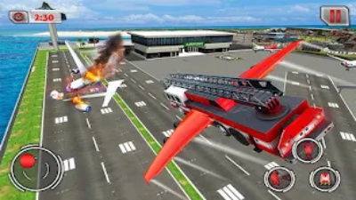 fire truck flying robot rescue Screenshot 1