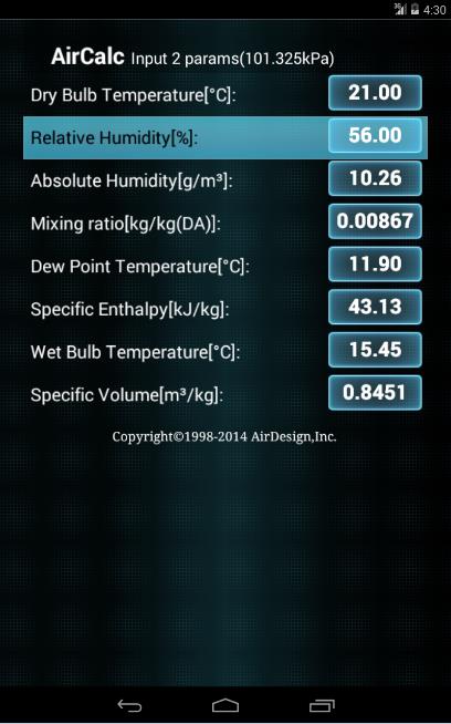 Schermata AirCalc for Android 2