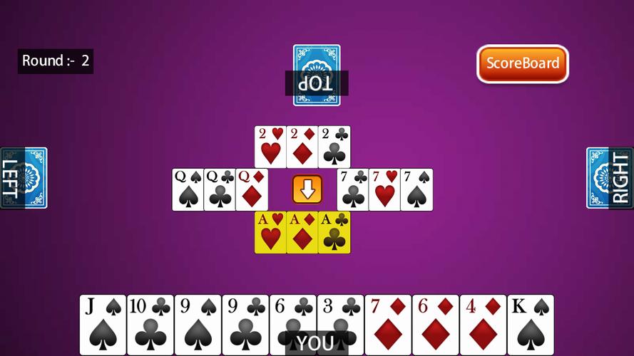 Hazari Card Game : 1000 Points Schermafbeelding 1