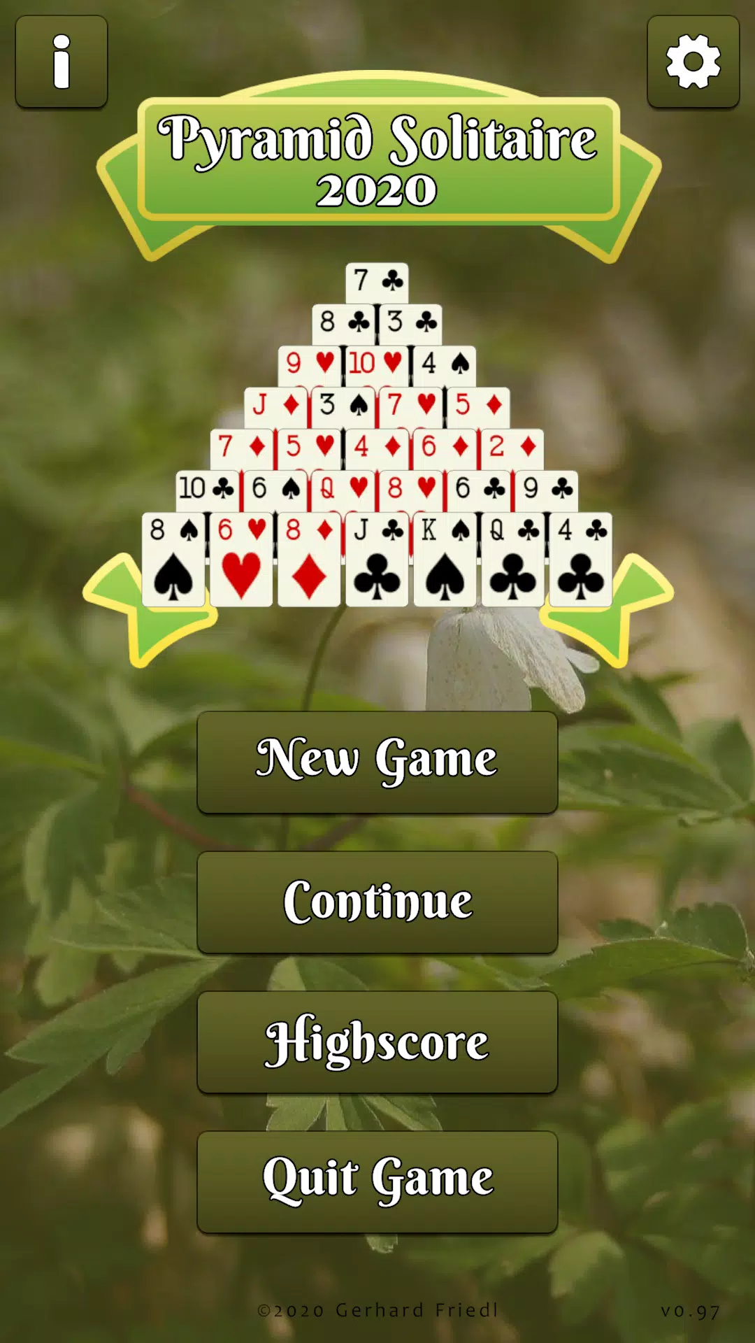Pyramid Solitaire Card Game Captura de pantalla 0