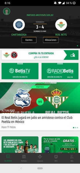 Real Betis Balompié Tangkapan skrin 2