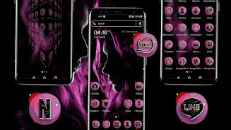 Dark Girl Launcher Theme Ảnh chụp màn hình 3