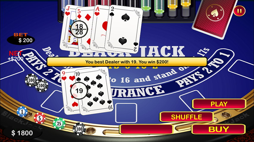 Blackjack 21 Black Jack Table Screenshot 1