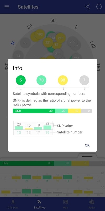 Schermata GPS Data 1