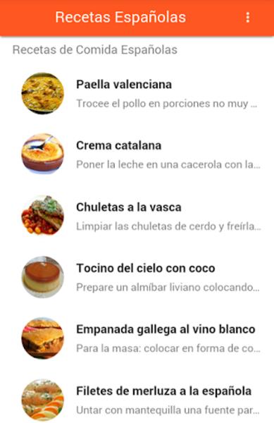 Recetas Españolas スクリーンショット 1