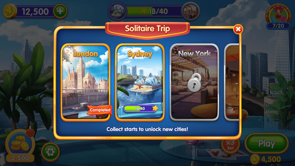 Solitaire Trip: Classic Tripeaks Card Game Capture d'écran 3