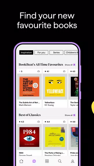 BookBeat Ljudböcker & E-böcker 螢幕截圖 2