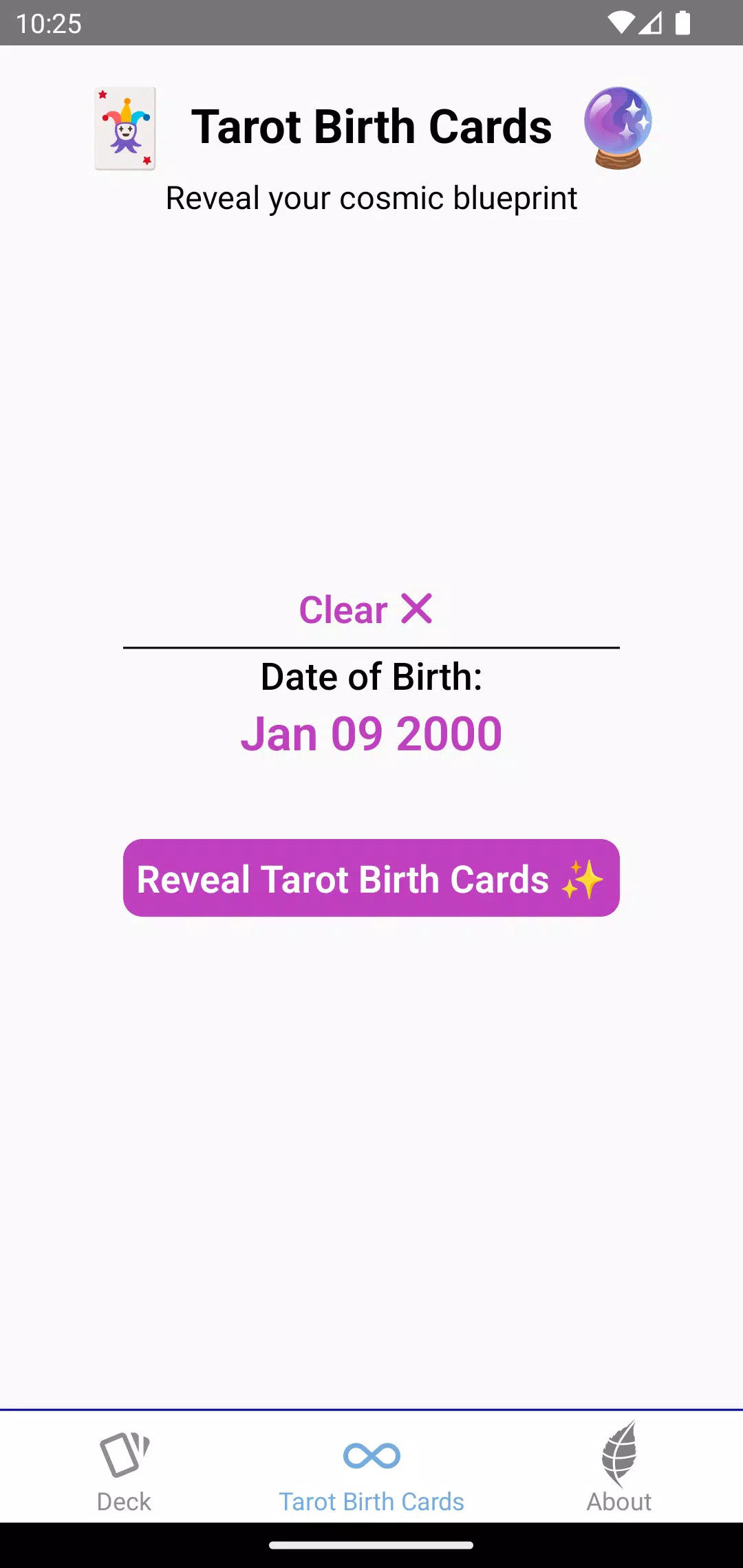 Tarot Birth Cards应用截图第1张