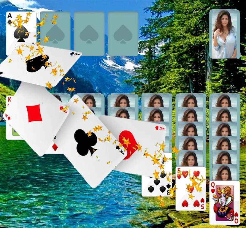 Russian Solitaire..Косынка Фото Квест Screenshot 3