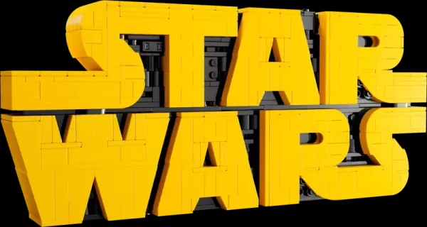 Logo Star Wars yang dibina bata Lego