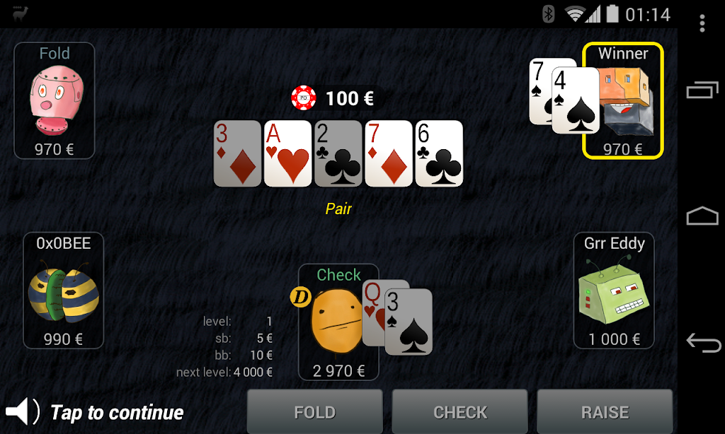 Bots Don't Bluff Offline Poker ဖန်သားပြင်ဓာတ်ပုံ 3
