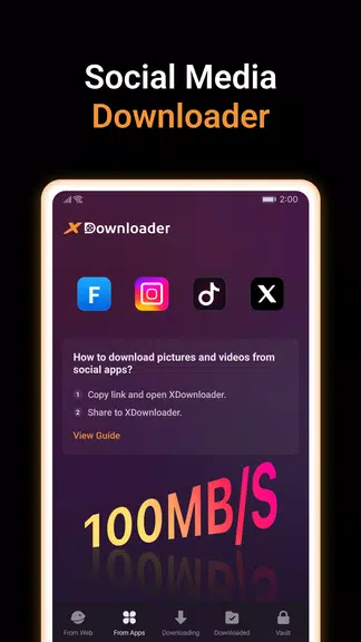 X Video Downloader & Player Capture d'écran 1