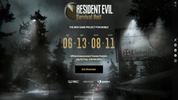 Resident Evil Survival Unit Mobile Game Official Reveal Set for July 10