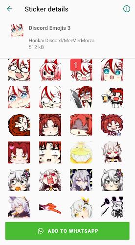 Honkai Whatsapp Stickers Tangkapan skrin 2