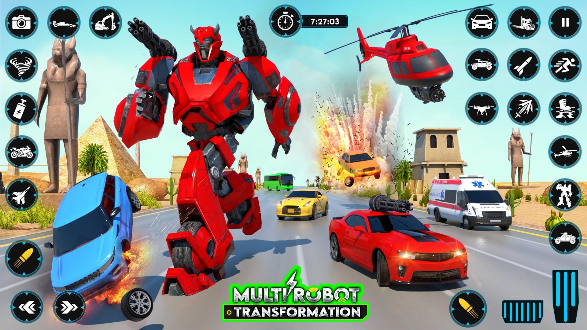 Robot Transform Car Games 3D ဖန်သားပြင်ဓာတ်ပုံ 0