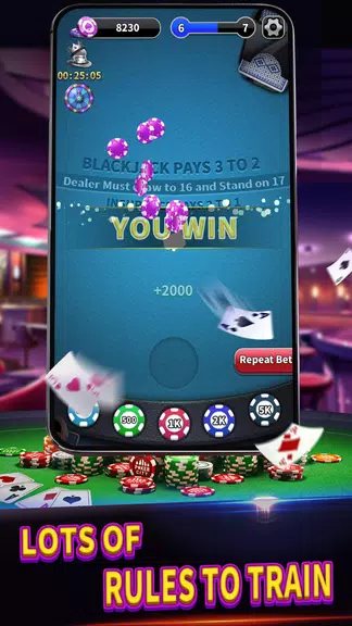 BlackJack 21 lite offline game Capture d'écran 3