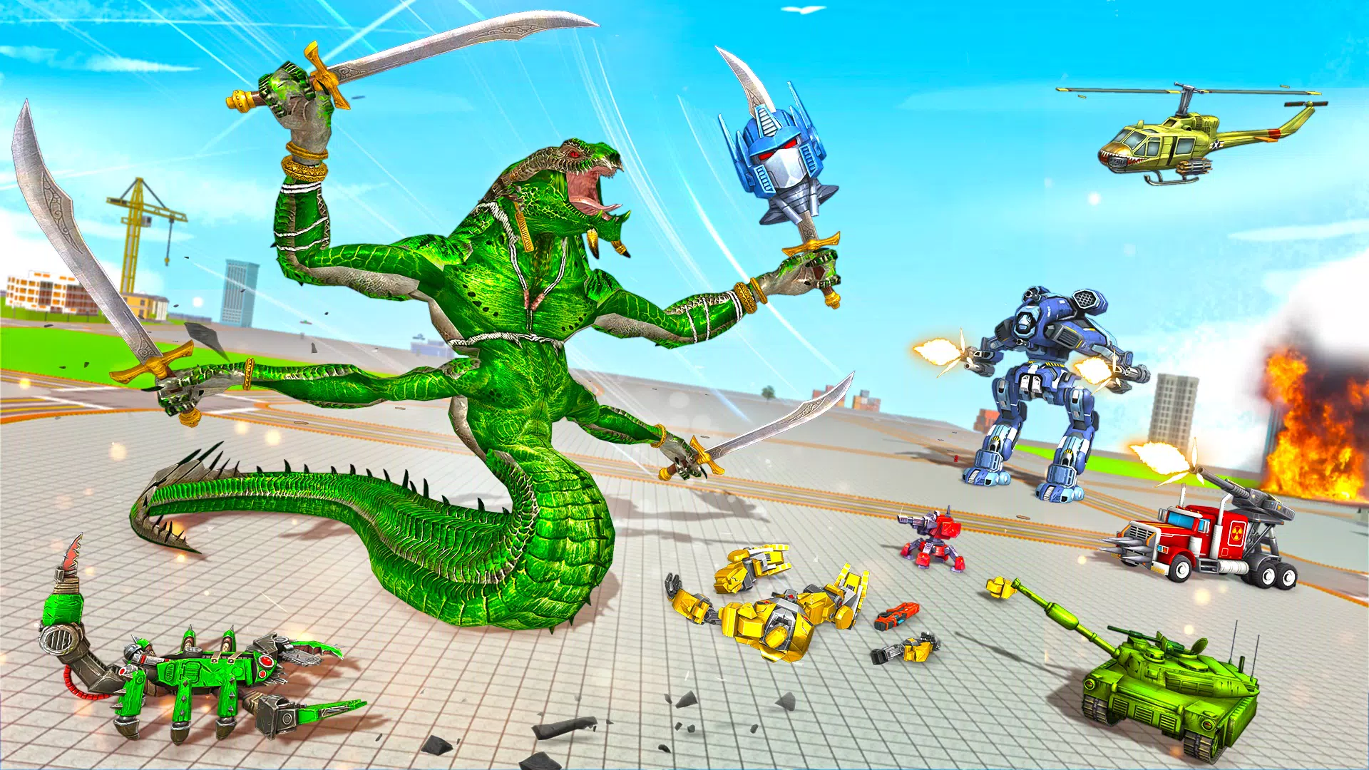 Snake Robot Game - Stone Robot Screenshot 1