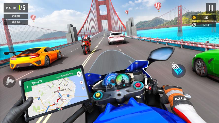 Moto Traffic Bike Race Game 3d スクリーンショット 2