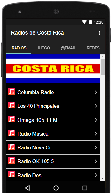 Radios Emisoras de Costa Rica FM AM en Vivo Gratis স্ক্রিনশট 0