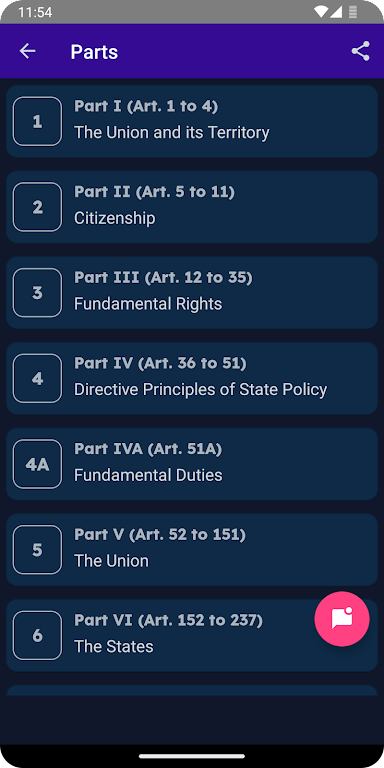 Constitution of India Capture d'écran 1