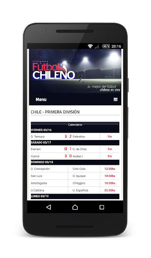 Live Chilean Soccer 螢幕截圖 2